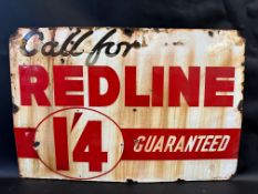 A Redline rectangular enamel sign by Whittle of Eccles, 36 x 24".