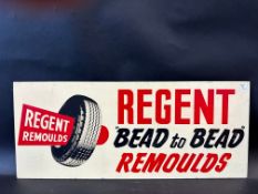 A Regent 'Bead to Bead' Remoulds pictorial tin advertising sign.