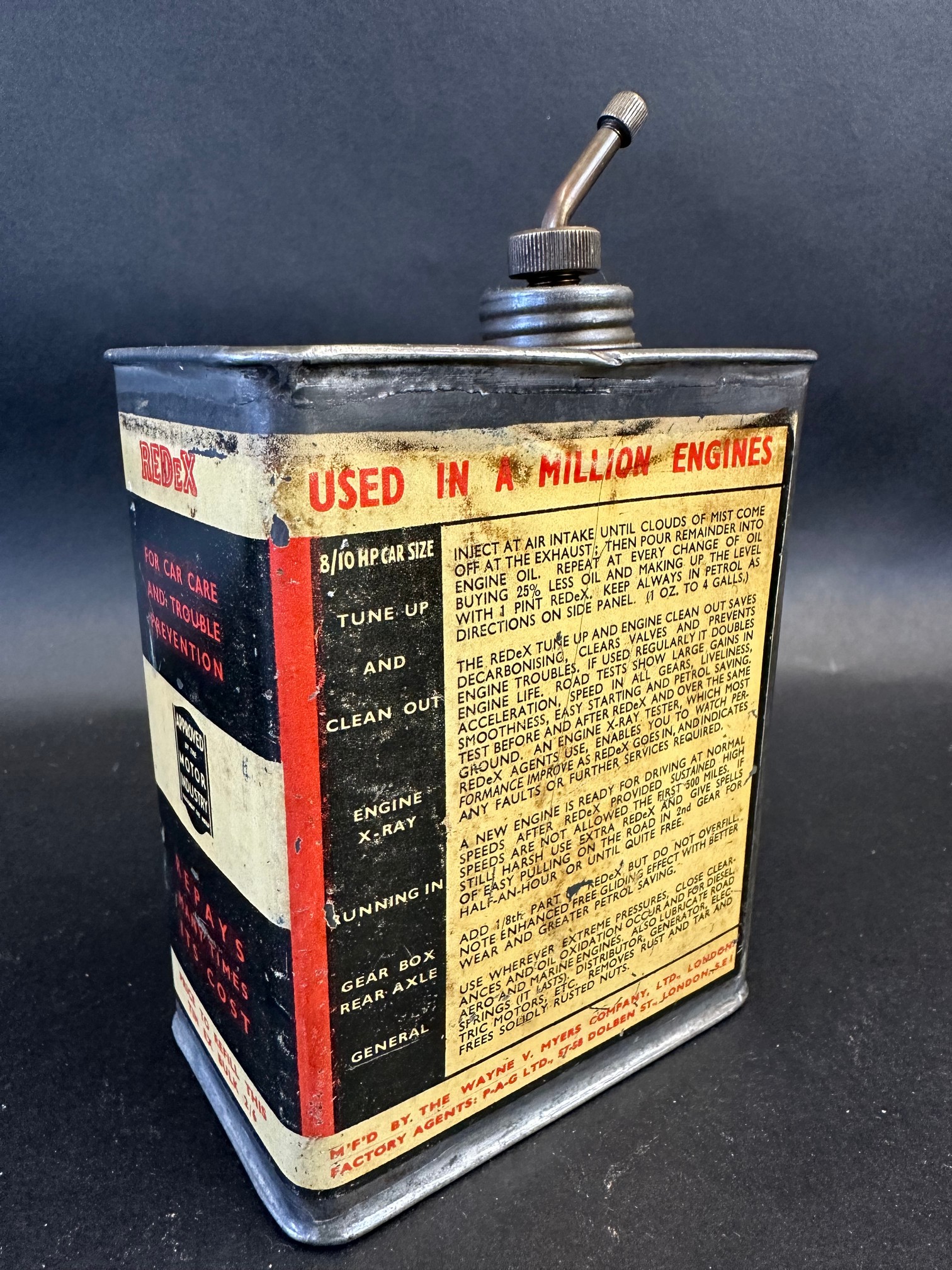 A Redex rectangular additive tin in good condition. - Image 2 of 4