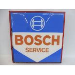 A Bosch Service double sided illuminated lightbox, 30" wide x 30" high x 5" deep.