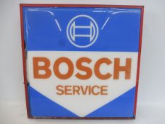 A Bosch Service double sided illuminated lightbox, 30" wide x 30" high x 5" deep.