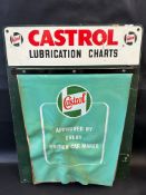 A Castrol set of lubrication charts on hanging board, 24 x 32".