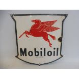 A small Mobiloil flying pegasus enamel sign, 12 x 12".