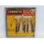 A Shell Lubrette lubricating pen point of sale card, 10 1/4 x 10 1/2" inc frame.