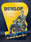 A large Dunlop motorcycle tyres 3D showcard.