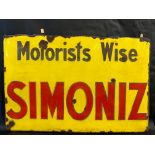 A Simoniz Motoring Polish enamel sign, 47 x 31".