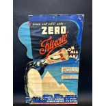 A large Filtrate Zero anti-freeze showcard.