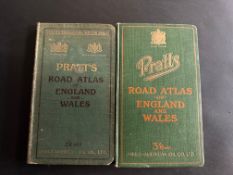 Two different versions of the Pratts road atlas of England and Wales.