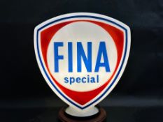 A Fina Special glass petrol pump globe by Hailware, in excellent condition.