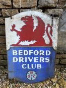 A Bedford Drivers Club double sided enamel sign, 22 x 33".