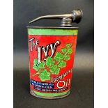 An Ivy Lubricating Oil oval can in good condition.