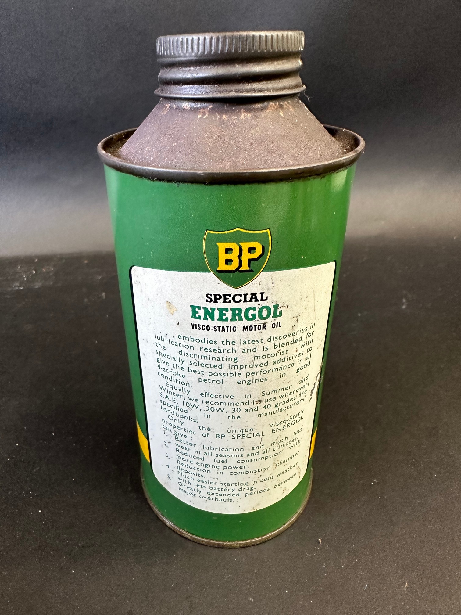 A BP Special Energol pint can, in good condition. - Image 2 of 4