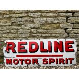 A Redline Motor Spirit rectangular enamel sign, 48 x 18".