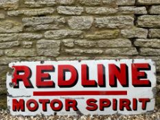 A Redline Motor Spirit rectangular enamel sign, 48 x 18".