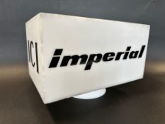 An Imperial ICI plastic petrol pumnp globe of rectangular form.