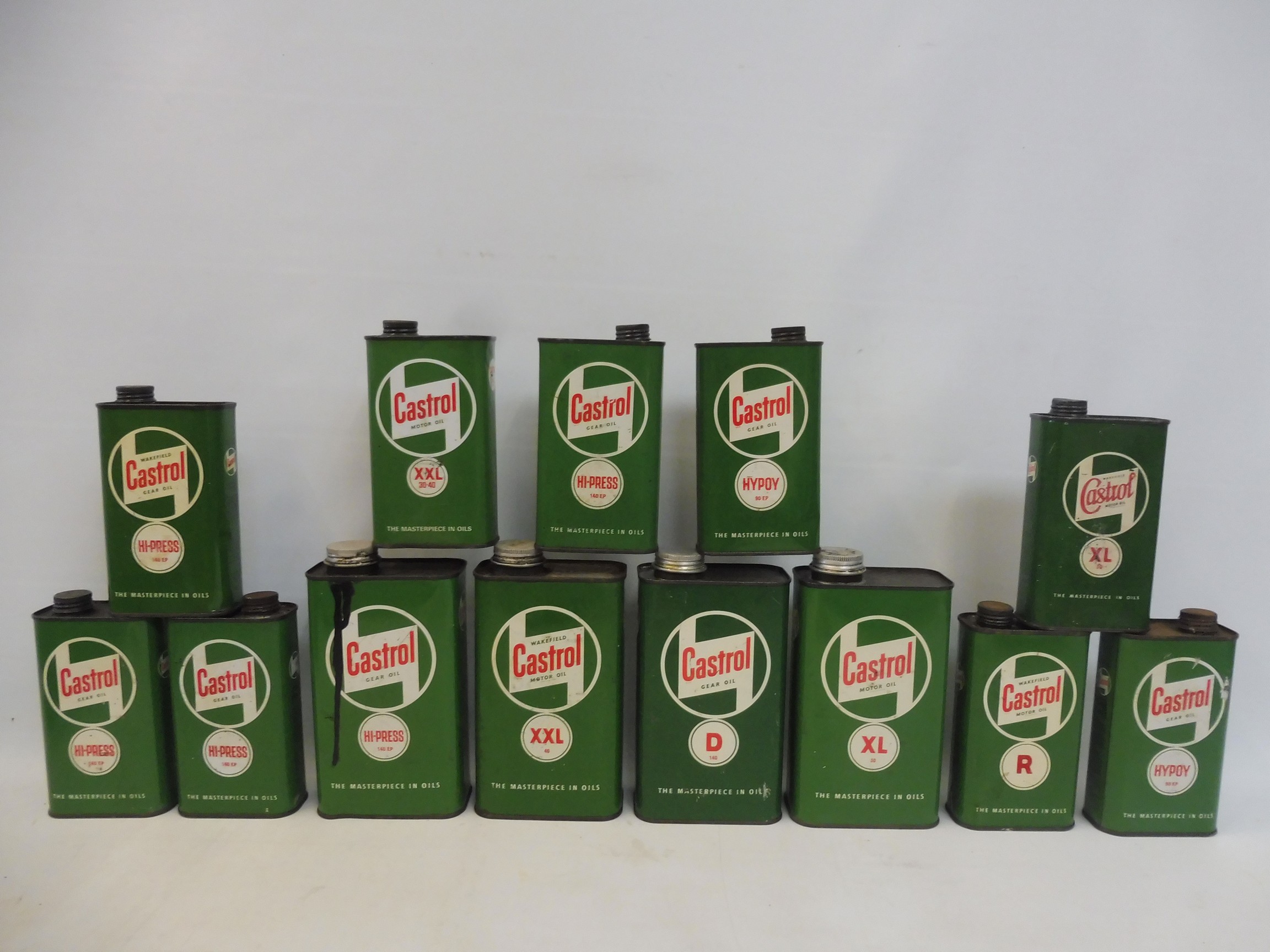 Four Castrol quart oil cans and nine pint similar. - Image 2 of 4