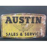 An Austin Sales & Service advertising sign by Taylor Signs, 42 x 24".