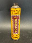 A Dunlop French Chalk tin of unusual yellow and pink colouring.
