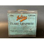 A Foliac Flake Graphite 5lb rectangular tin in good condition.