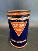 An unusual Germ Lubricants Motor Oil sealed type quart tin (empty).