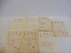 Seven early Humber Limited letterheads dated 1903-1908.