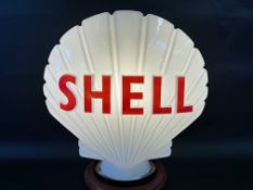 A Shell glass petrol pump globe by Hailware, fully stamped underneath and in superb condition, dated