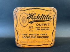 A Holdtite outfit for motor tube repairs tin.