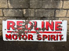 A Redline Motor Spirit rectangular enamel sign by Bruton of Palmers Green, 53 x 18".