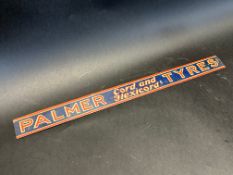 A Palmer Tyres shelf strip.