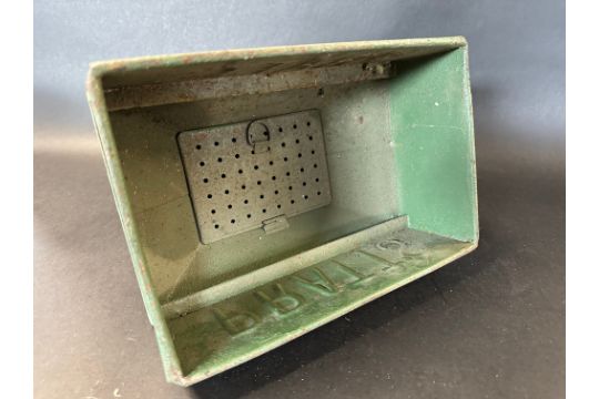 A Pratt's embossed rectangular funnel with hinged gauze inside. - Image 3 of 3