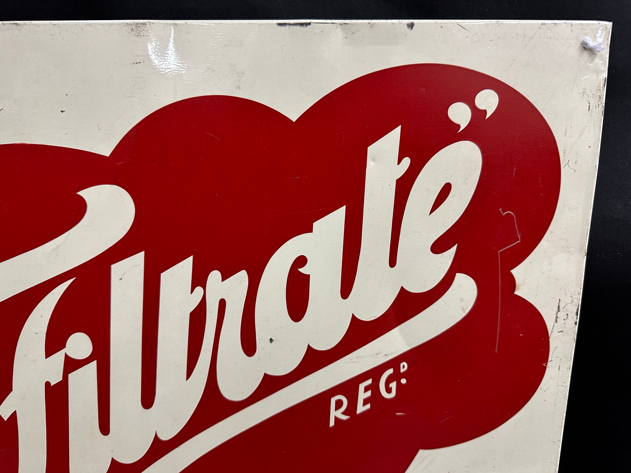 A Filtrate Oils 'Officially Approved by Ford' rectangular tin advertising sign, 18 x 24". - Image 2 of 4