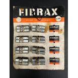 A Fibrax point of sale dispensing card, 8 1/4 x 10".