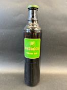 A BP Energol quart glass bottle with correct cap.