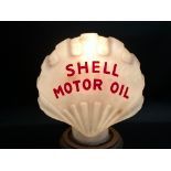 A rare Shell Motor Oil glass oil pump globe, in excellent original condition.