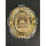 An Albion branded oval glass ashtray.