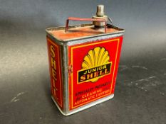 A Shell Junior lighter fluid tin in excellent condition including original lead seal in the shape of