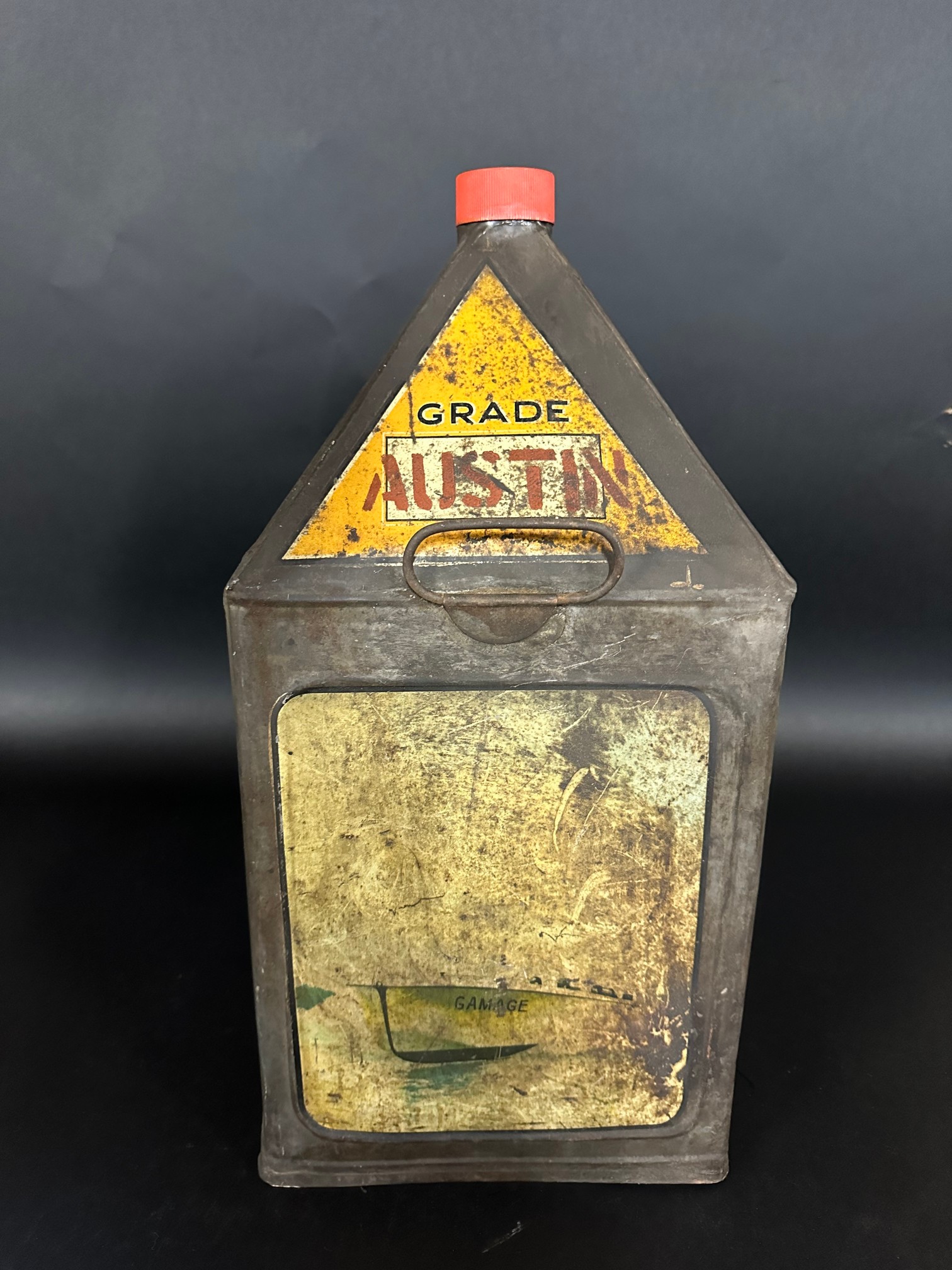 A Gamages five gallon pyramid can, unusually stencilled with the grade 'Austin'. - Image 2 of 6