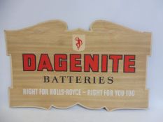 A Dagenite Batteries 'Right for Rolls-Royce - Right For You Too' showcard, 28 1/4 x 18".