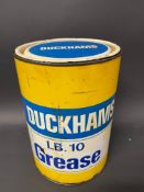 A Duckhams 7lb grease tin in good condition.