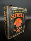 A Shell Gear Oil gallon can.