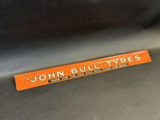 An early John Bull Tyres shelf strip.