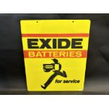 An Exide Batteries acrylic advertising sign, 16 x 19".