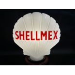 A Shellmex glass petrol pump globe by Hailware, in excellent condition.