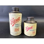 Two small Filtrate Running-In Compound tins.