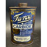 A Turco carbide oval 16oz. tin by The Union Rubber & Chemical Co.