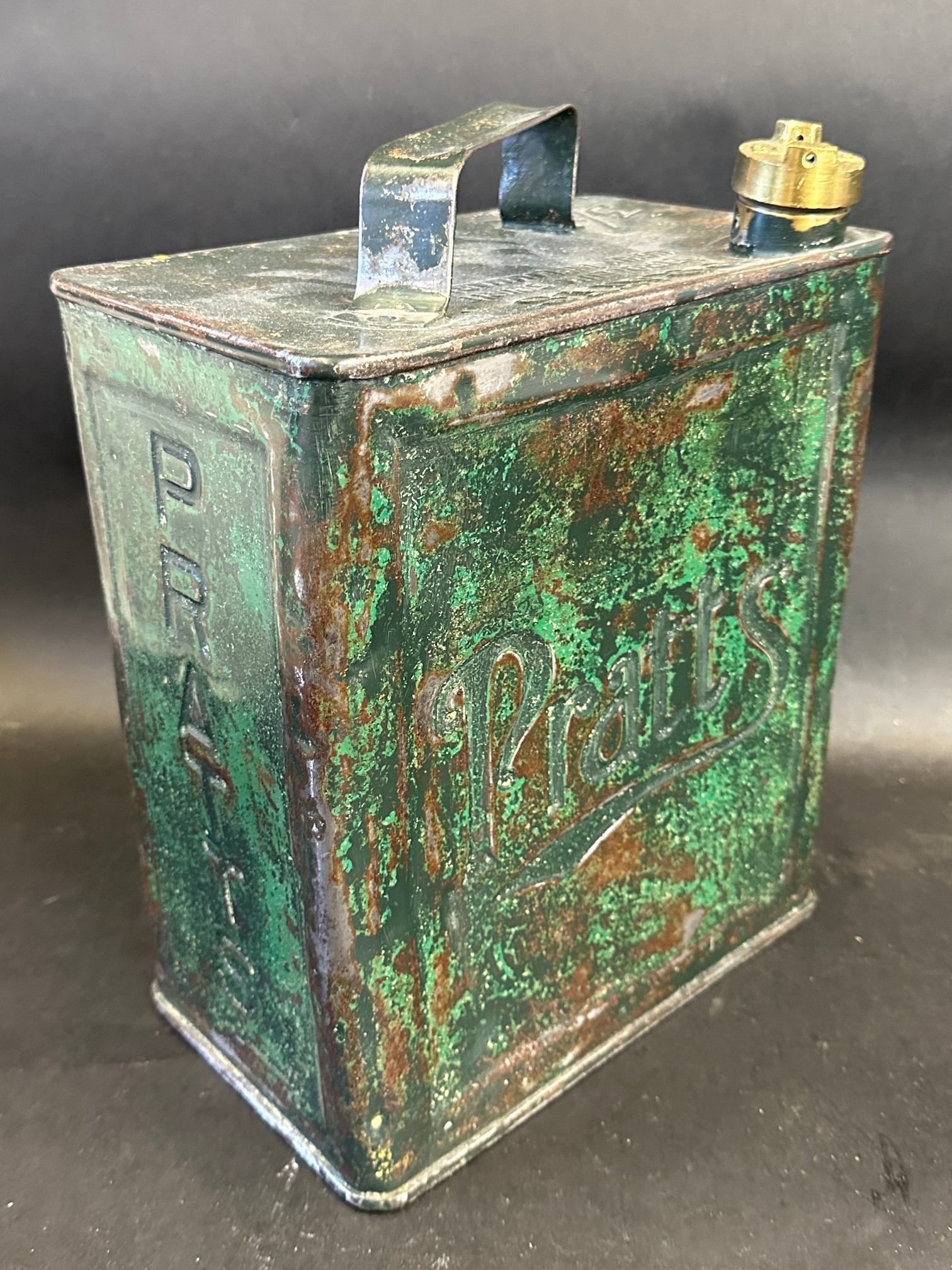 A Pratts two gallon petrol can by Valor, dated March 1931, brass Pratts cap. - Image 2 of 4