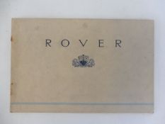 A Rover sales brochure featuring the 1939 range of cars, fully illustrated throughout.