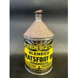 A Signpost branded Blended Neatsfoot oil tin of good colour.