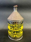 A Signpost branded Blended Neatsfoot oil tin of good colour.