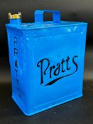 A Pratts two gallon petrol can by Valor, dated April 1930, well restored with polished brass cap.